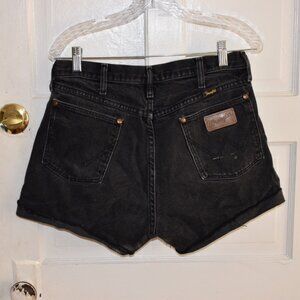 VINTAGE 90s Black Wrangler Jean Shorts